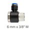 AIRCRAFT Swivel Elbow Pu 6mm X 3/8' M